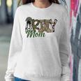 Army Mom Western Army Boots Cowhide Mom Gift Veterans Day Women Crewneck Graphic Sweatshirt Funny Gifts