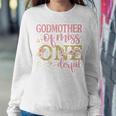 Godmother Of Little Miss Onederful 1St Birthday Family Party Women Crewneck Graphic Sweatshirt Funny Gifts