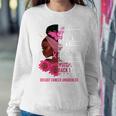 Im The Storm Black Women Breast Cancer Survivor Pink Ribbon Women Crewneck Graphic Sweatshirt Funny Gifts