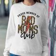 Leopard Proud Member Of Bad Moms Club Lightning Bolt Western Women Crewneck Graphic Sweatshirt Personalized Gifts