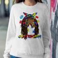 Messy Bun Black Autism Mom Afro Mother Autism Awareness Women Sweatshirt Unique Gifts Messy Bun Black Autism Mom Afro Mother Autism Awareness Women Sweatshirt Unique Gifts