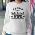 Proud Us Army Wife Dark Military Family Women Sweatshirt Unique Gifts
