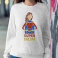 Super Mom Women Mothers Day Gift From Son Mommy Mama Women Crewneck Graphic Sweatshirt Personalized Gifts