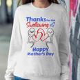 Thanks For Not Swallowing Us Happy Mothers Day Fathers Day  Women Crewneck Graphic Sweatshirt Personalized Gifts