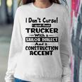 Womens I Dont Curse I Speak Fluent Trucker With A Sailor Dialect Women Crewneck Graphic Sweatshirt Funny Gifts
