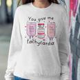 You Give Me Tachycardia Funny Icu Nurse Life Valentines Day Women Crewneck Graphic Sweatshirt Funny Gifts