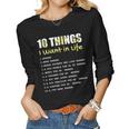 10 Things I Want In Life Horse Horse For Girls Women Long Sleeve T-shirt