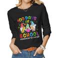 100 Days Of School Cute Gnome Kindergarten Teacher Funny Women Graphic Long Sleeve T-shirt