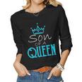 Cute Mother Of A Prince Son Of A Queen Matching Women Graphic Long Sleeve T-shirt