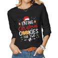 Eating Christmas Cookies For Two Christmas Pregnancy Women Long Sleeve T-shirt