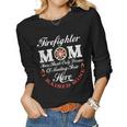 Firefighter Mom Firemen Proud Moms Mothers Day V2 Women Graphic Long Sleeve T-shirt