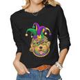 Funny Mardi Gras Dog Apparel Golden Doodle Dog Mom Dad V2 Women Graphic Long Sleeve T-shirt