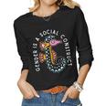 Gender Is A Social Construct Seahorse Sea Creature Women Graphic Long Sleeve T-shirt