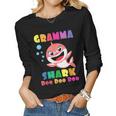 Gramma Shark Funny Mothers Day Gift For Womens Mom Women Graphic Long Sleeve T-shirt