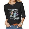 Happiness Is Being A Mom & Yaya Dragonfly Mothers Day Women Graphic Long Sleeve T-shirt