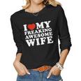 I Heart My Awesome Wife Women Long Sleeve T-shirt