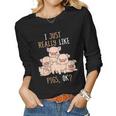 Womens I Just Really Like Pigs Ok Cute Pink Pigs Women Long Sleeve T-shirt