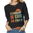 Be Kind Autism Awareness Asl Mom Teacher Kindness Women Long Sleeve T-shirt