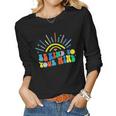 Be Kind To Your Mind Groovy Mental Health Matters On Back Women Long Sleeve T-shirt