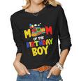 Mom Of The Birthday Boy Train For Mommy Mama Mother Women Long Sleeve T-shirt