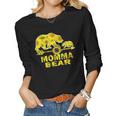 Momma Bear Sunflower Funny Mother Father Gift Women Graphic Long Sleeve T-shirt