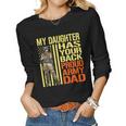 My Daughter Has Your Back Military Proud Army Dad Gift Women Graphic Long Sleeve T-shirt