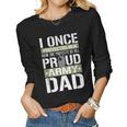 Proud Army Dad Support Military Daughter Women Graphic Long Sleeve T-shirt