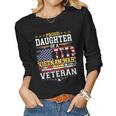 Proud Daughter Vietnam War Veteran Matching With Dad Women Graphic Long Sleeve T-shirt