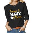 Proud Navy Mom Navy Military Parents Family Navy MomWomen Long Sleeve T-shirt
