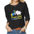 Proud Sister World Down Syndrome Awareness Day Elephant T21 Women Long Sleeve T-shirt