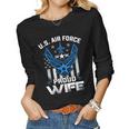 Proud Wife Us Air Force Stars Air Force Family Women Long Sleeve T-shirt