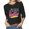 She Is My Teacher Bestie Couple Matching Outfit Apparel Women Graphic Long Sleeve T-shirt