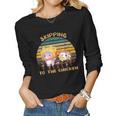 Skipping To The Retro Chicken Lanky Arts Box Videogame Women Long Sleeve T-shirt