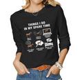 Things I Do In My Spare Time Horse Riding Farmer Women Long Sleeve T-shirt