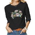 Vibrant Hummingbird Flowers Magnolia Garden Birds Lover Women Long Sleeve T-shirt