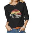 Vintage Retro Religions Sarcastic Def For Atheist Science Women Long Sleeve T-shirt