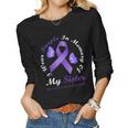 I Wear Purple In Memory Of My Sister Pancreatic Cancer Women Long Sleeve T-shirt