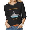 Womens Uss Pinckney Ddg-91 Navy Sailor Veteran Gift Women Graphic Long Sleeve T-shirt