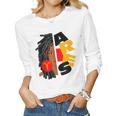 Womens Aries Girl Afro Locs Girl Zodiac Signs Birthday Women Long Sleeve T-shirt