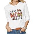 Floral Best Mom Ever From Daughter Son Kid Women Long Sleeve T-shirt
