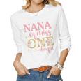 Nana Of Little Miss Onederful 1St Birthday Family Matching Women Graphic Long Sleeve T-shirt