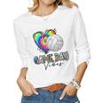 Tie Dye Volleyball Game Day Vibes Volleyball Mom Game Day Women Long Sleeve T-shirt