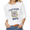 Womens Proud Us Coast Guard Wife Military Pride Women Graphic Long Sleeve T-shirt