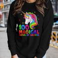 100 Magical Days Of School Unicorn Teacher Students Girls Women Graphic Long Sleeve T-shirt Gifts for Her