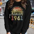 60 Years Old Birthday Awesome Since April 1961 60Th Birthday Women Graphic Long Sleeve T-shirt Gifts for Her