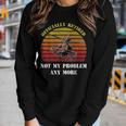 Air Force Academy Helicopter Husband Proud Air Force Retired Women Long Sleeve T-shirt Gifts for Her