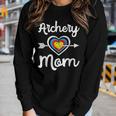 Archery Mom Bowwoman Archer Mothers Day Bowhunter Arrow Women Graphic Long Sleeve T-shirt Gifts for Her