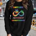 Autism - Red Instead Infinity - Acceptance Butterfly Women Long Sleeve T-shirt Gifts for Her