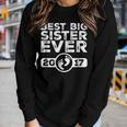 Best Big Sister Ever 2017 Older Sibling Baby Steps Women Long Sleeve T-shirt Gifts for Her