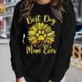 Best Dog Mom Ever Sunflower Dog Lover Women Long Sleeve T-shirt Gifts for Her